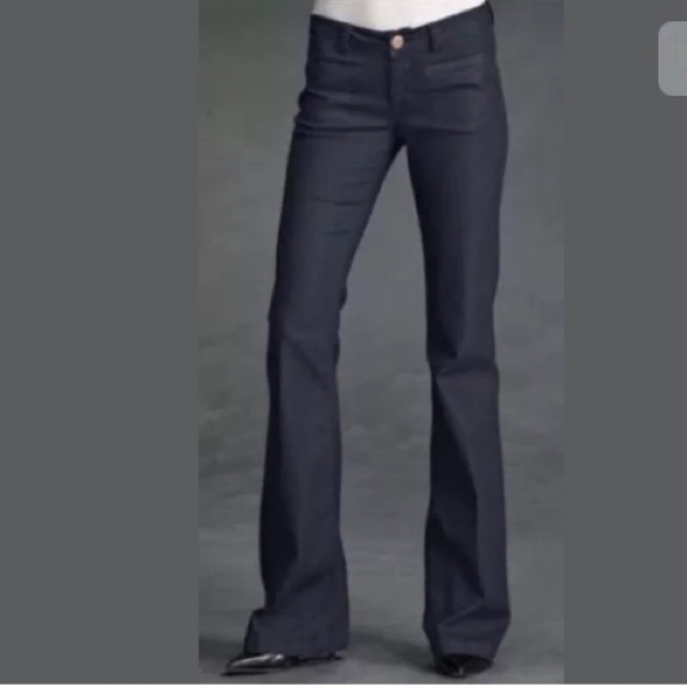 CAbi Farrah Dark Wash Flare Jeans Style 146L